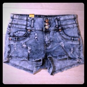 Blue stretchy shorts by Docefit Sz 36 NWT